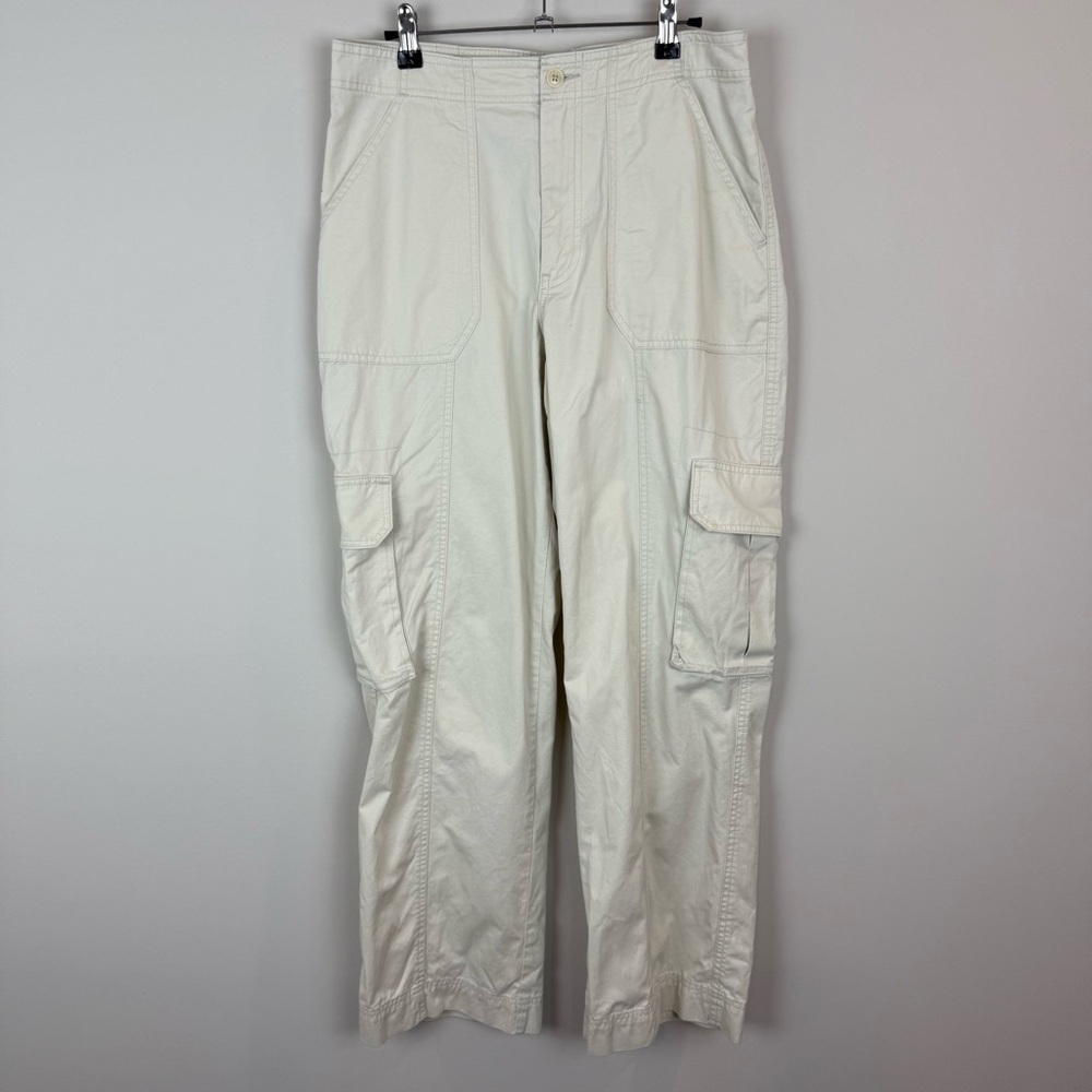 Abercrombie & Fitch Curve Love Relaxed Khaki Cargo Pants Sz 10 R